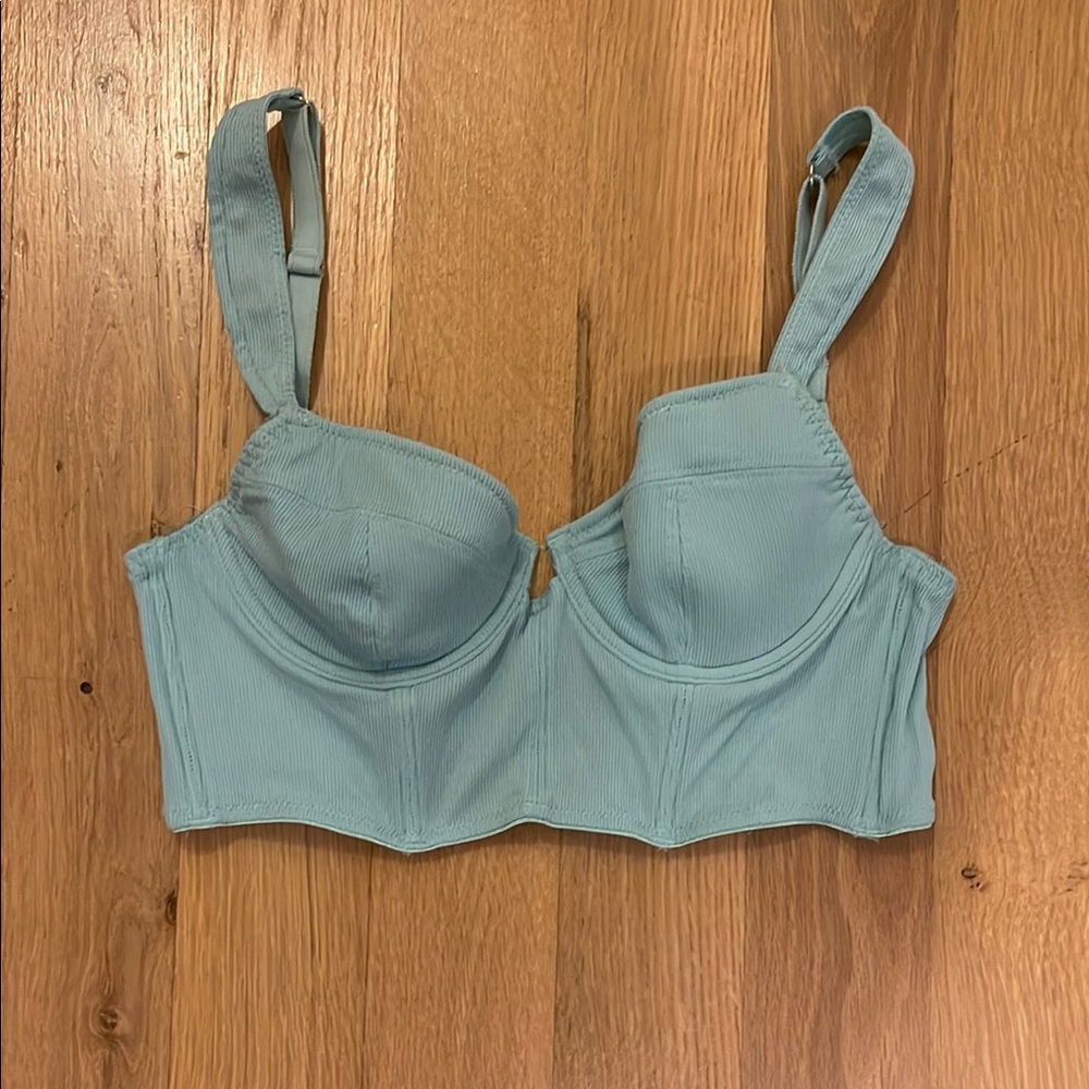 Women's Blue Bustier Corset Top